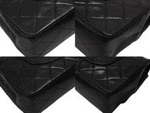 Load image into Gallery viewer, CHANEL シャネル マトラッセ25 Wフラップ Wチェーンショルダーバッグ 5番台 A1112 ラムスキン ブラック シルバー金具 美品 中古 4b007192