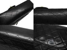 Load image into Gallery viewer, CHANEL シャネル マトラッセ25 Wフラップ Wチェーンショルダーバッグ 5番台 A1112 ラムスキン ブラック シルバー金具 美品 中古 4b007192
