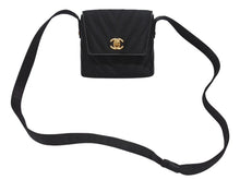 Load image into Gallery viewer, 極美品 CHANEL シャネル シェブロン Vステッチ 2way クラッチ ミニ ショルダーバッグ サテン ブラック 中古 4b007194