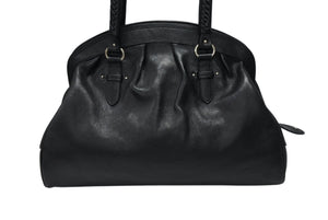極美品 CHRISTIAN DIOR クリスチャンディオール ハンドバッグ 12-BO-0037 イタリア製 レザー ブラック シルバー金具 中古 4b007197