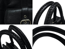 Load image into Gallery viewer, 極美品 CHRISTIAN DIOR クリスチャンディオール ハンドバッグ 12-BO-0037 イタリア製 レザー ブラック シルバー金具 中古 4b007197