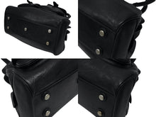 Load image into Gallery viewer, 極美品 CHRISTIAN DIOR クリスチャンディオール ハンドバッグ 12-BO-0037 イタリア製 レザー ブラック シルバー金具 中古 4b007197