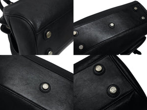 極美品 CHRISTIAN DIOR クリスチャンディオール ハンドバッグ 12-BO-0037 イタリア製 レザー ブラック シルバー金具 中古 4b007197