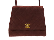 Load image into Gallery viewer, 極美品 CHANEL シャネル トップハンドル ハンドバッグ 3番台 ベルベット ココマーク ブラウン系 ゴールド金具 中古 4b007200