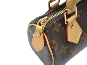 新品同様 LOUIS VUITTON ルイヴィトン ナノスピーディ ハンドバッグ 2WAYバッグ M81085 モノグラム 中古 4b007201