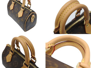 新品同様 LOUIS VUITTON ルイヴィトン ナノスピーディ ハンドバッグ 2WAYバッグ M81085 モノグラム 中古 4b007201
