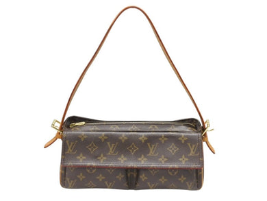 LOUIS VUITTON ルイヴィトン ヴィバ シテMM ワンショルダーバッグ M51164 モノグラム ブラウン レザー PVC 美品 中古 4b007202