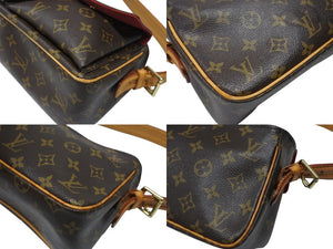 LOUIS VUITTON ルイヴィトン ヴィバ シテMM ワンショルダーバッグ M51164 モノグラム ブラウン レザー PVC 美品 中古 4b007202