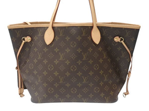 新品同様 LOUIS VUITTON ルイヴィトン ネヴァーフルMM トートバッグ M40156 新型 モノグラム ブラウン ゴールド金具 中古 4b007203