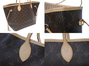 新品同様 LOUIS VUITTON ルイヴィトン ネヴァーフルMM トートバッグ M40156 新型 モノグラム ブラウン ゴールド金具 中古 4b007203