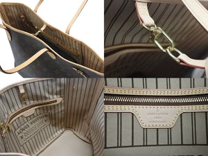 新品同様 LOUIS VUITTON ルイヴィトン ネヴァーフルMM トートバッグ M40156 新型 モノグラム ブラウン ゴールド金具 中古 4b007203