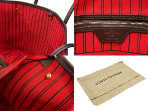 極美品 LOUIS VUITTON ルイヴィトン ネヴァーフルPM 新型 トートバッグ N41359 ダミエ エベヌ キャンバス レザー 中古 4b007204