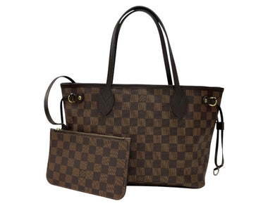極美品 LOUIS VUITTON ルイヴィトン ネヴァーフルPM 新型 トートバッグ N41359 ダミエ エベヌ キャンバス レザー 中古 4b007204