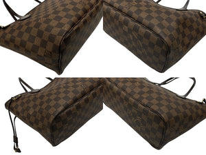極美品 LOUIS VUITTON ルイヴィトン ネヴァーフルPM 新型 トートバッグ N41359 ダミエ エベヌ キャンバス レザー 中古 4b007204
