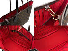 Load image into Gallery viewer, 極美品 LOUIS VUITTON ルイヴィトン ネヴァーフルPM 新型 トートバッグ N41359 ダミエ エベヌ キャンバス レザー 中古 4b007204