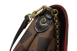 新品同様 LOUIS VUITTON ルイヴィトン ショルダーバッグ フェイボリットMM ダミエ N41129 ブラウン ゴールド金具 中古 4b007205
