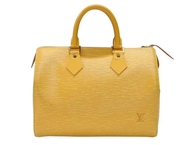 LOUIS VUITTON ルイヴィトン スピーディ25 ハンドバッグ ボストンバッグ M43019 エピレザー イエロー ゴールド金具 美品 中古 4b007207