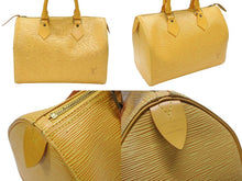 Load image into Gallery viewer, LOUIS VUITTON ルイヴィトン スピーディ25 ハンドバッグ ボストンバッグ M43019 エピレザー イエロー ゴールド金具 美品 中古 4b007207