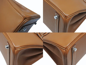 極美品 HERMES エルメス バーキン30 ハンドバッグ ヴォーエプソン ゴールド シルバー金具 ☐M刻印 中古 4b007208