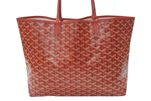 新品同様 GOYARD ゴヤール サンルイPM トートバッグ レッド PVC レザー STLOUIPMLTY02CL02P 中古 4b007210