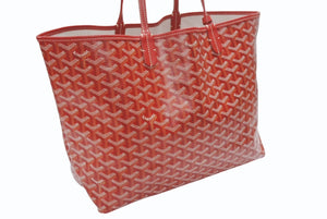 新品同様 GOYARD ゴヤール サンルイPM トートバッグ レッド PVC レザー STLOUIPMLTY02CL02P 中古 4b007210
