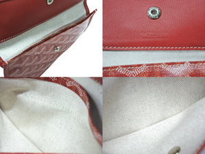 新品同様 GOYARD ゴヤール サンルイPM トートバッグ レッド PVC レザー STLOUIPMLTY02CL02P 中古 4b007210