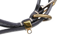 Load image into Gallery viewer, GOYARD ゴヤール フランクリン ペット用首輪 ARR020133 ゴヤールディンキャンバス クラムシーカウハイド パラジウム グレー サイズ32 美品 中古 4b007213