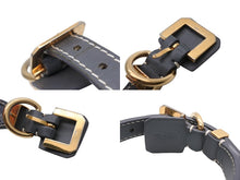 Load image into Gallery viewer, GOYARD ゴヤール フランクリン ペット用首輪 ARR020133 ゴヤールディンキャンバス クラムシーカウハイド パラジウム グレー サイズ32 美品 中古 4b007213