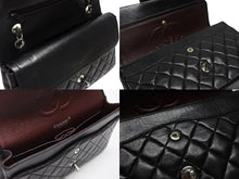 Load image into Gallery viewer, 極美品 CHANEL シャネル マトラッセ25 Wフラップ Wチェーンショルダーバッグ ココマーク 7番台 ラムスキン ブラック シルバー金具 中古 4b007214