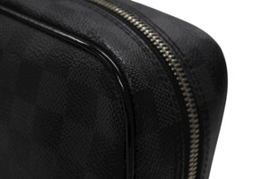 極美品 LOUIS VUITTON ルイヴィトン トゥルース トワレ GM クラッチバッグ ダミエ コバルト N40484 シルバー金具 中古 4b007216