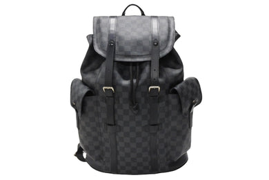 LOUIS VUITTON ルイヴィトン リュック デイパック クリストファー MM ダミエグラフィット N41379 シルバー金具 美品 中古 4b007217