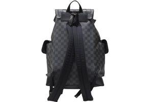 LOUIS VUITTON ルイヴィトン リュック デイパック クリストファー MM ダミエグラフィット N41379 シルバー金具 美品 中古 4b007217