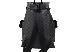 LOUIS VUITTON ルイヴィトン リュック デイパック クリストファー MM ダミエグラフィット N41379 シルバー金具 美品 中古 4b007217