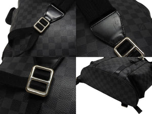 LOUIS VUITTON ルイヴィトン リュック デイパック クリストファー MM ダミエグラフィット N41379 シルバー金具 美品 中古 4b007217