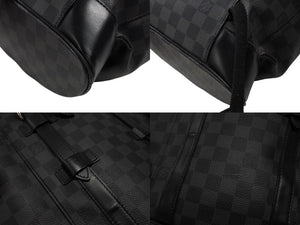 LOUIS VUITTON ルイヴィトン リュック デイパック クリストファー MM ダミエグラフィット N41379 シルバー金具 美品 中古 4b007217
