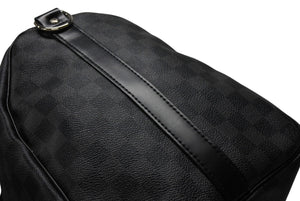 極美品 LOUIS VUITTON ルイヴィトン ボストン キーポルバンドリエール45 ダミエグラフィット N41418 ブラック シルバー金具 4b007218