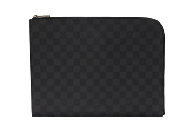 LOUIS VUITTON ルイヴィトン ポシェット ジュール GM ダミエ グラフィット N64437 ブラック グレー シルバー金具 PVC 美品 中古 4b007220