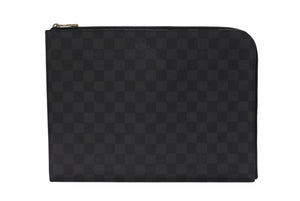 LOUIS VUITTON ルイヴィトン ポシェット ジュール GM ダミエ グラフィット N64437 ブラック グレー シルバー金具 PVC 美品 中古 4b007220