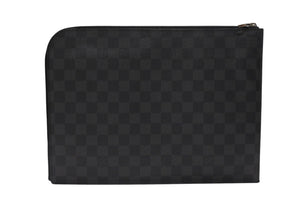 LOUIS VUITTON ルイヴィトン ポシェット ジュール GM ダミエ グラフィット N64437 ブラック グレー シルバー金具 PVC 美品 中古 4b007220
