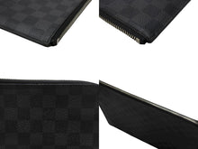 Load image into Gallery viewer, LOUIS VUITTON ルイヴィトン ポシェット ジュール GM ダミエ グラフィット N64437 ブラック グレー シルバー金具 PVC 美品 中古 4b007220