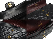 Load image into Gallery viewer, CHANEL シャネル マトラッセ23 Wフラップ Wチェーンショルダーバッグ 1番台 ラムスキン ココマーク ブラック ゴールド金具 美品 中古 4b007222