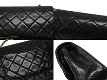 Load image into Gallery viewer, 極美品 CHANEL シャネル マトラッセ25 Wフラップ Wチェーンショルダーバッグ 1番台 ラムスキン ココマーク ブラック ゴールド金具 中古 4b007223