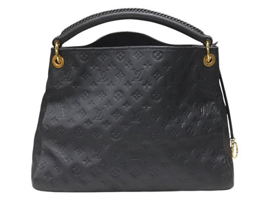 極美品 LOUIS VUITTON ルイヴィトン アーツィMM ハンドバッグ モノグラム アンプラント ネイビー M93448 ゴールド金具 中古 4b007224