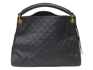 極美品 LOUIS VUITTON ルイヴィトン アーツィMM ハンドバッグ モノグラム アンプラント ネイビー M93448 ゴールド金具 中古 4b007224