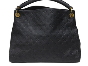 極美品 LOUIS VUITTON ルイヴィトン アーツィMM ハンドバッグ モノグラム アンプラント ネイビー M93448 ゴールド金具 中古 4b007224