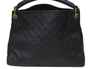 極美品 LOUIS VUITTON ルイヴィトン アーツィMM ハンドバッグ モノグラム アンプラント ネイビー M93448 ゴールド金具 中古 4b007224