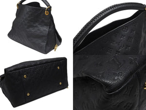 極美品 LOUIS VUITTON ルイヴィトン アーツィMM ハンドバッグ モノグラム アンプラント ネイビー M93448 ゴールド金具 中古 4b007224