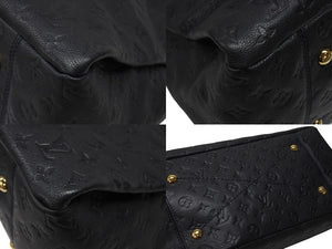 極美品 LOUIS VUITTON ルイヴィトン アーツィMM ハンドバッグ モノグラム アンプラント ネイビー M93448 ゴールド金具 中古 4b007224
