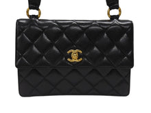Load image into Gallery viewer, 極美品 CHANEL シャネル ワンショルダーバッグ 2番台 キャビアスキン ココマーク ブラック ヴィンテージ ゴールド金具 中古 4b007226