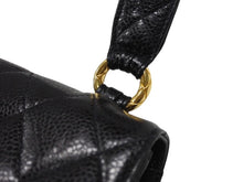 Load image into Gallery viewer, 極美品 CHANEL シャネル ワンショルダーバッグ 2番台 キャビアスキン ココマーク ブラック ヴィンテージ ゴールド金具 中古 4b007226